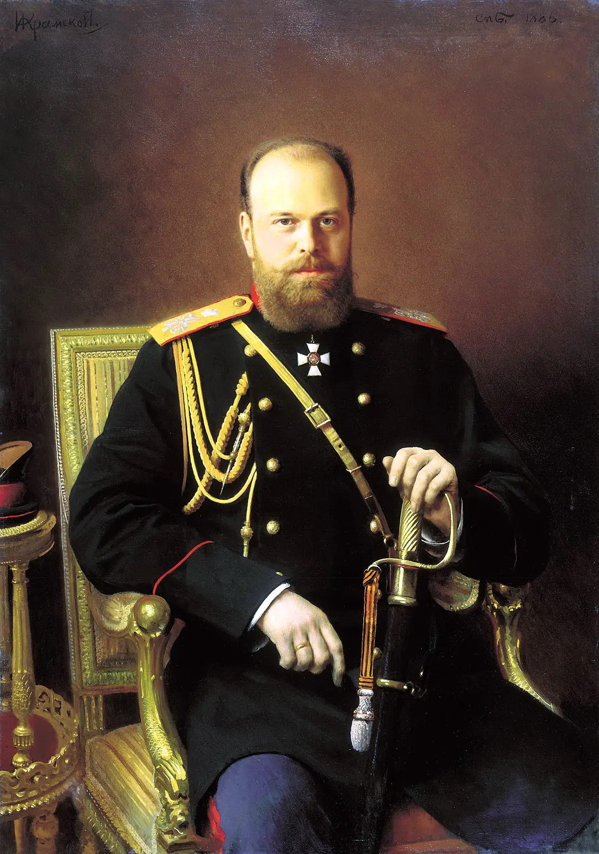 Александр III (И. Крамской, 1886) — император-«Миротворец», при котором Россия не вела ни одной войны