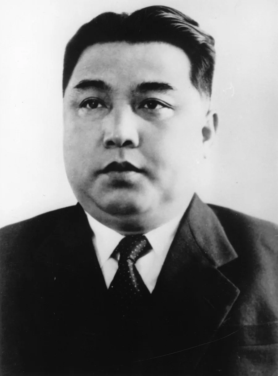 Ким Ир Сен — лидер КНДР с 1948 года. Фотография 1950 года