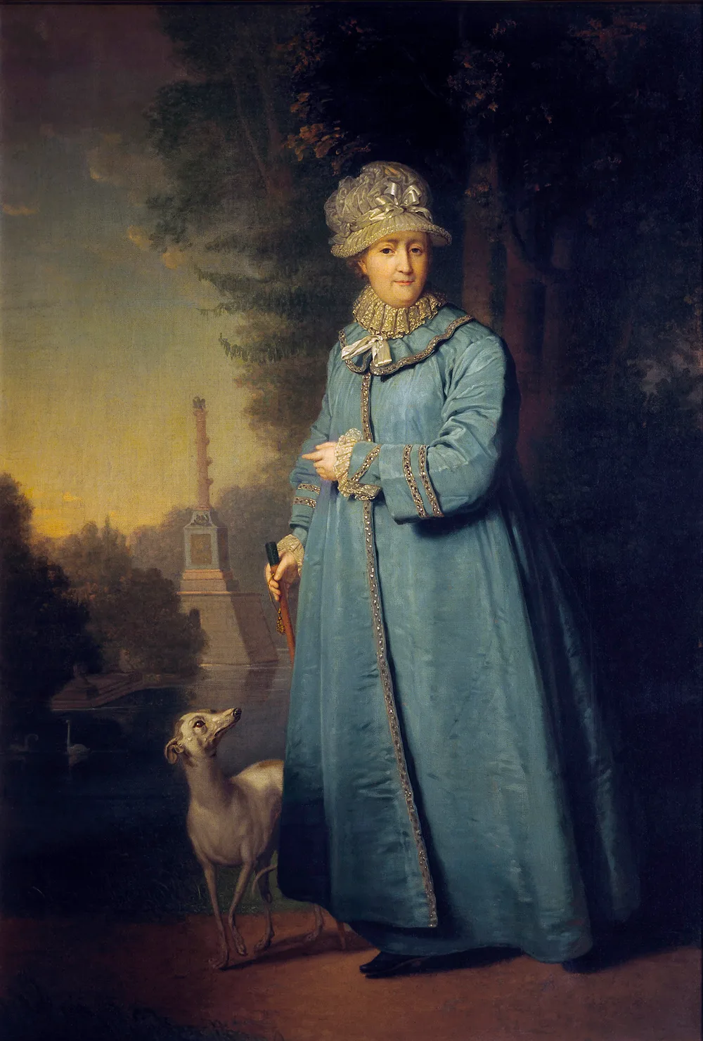 «Екатерина II на прогулке в Царскосельском парке» (В. Боровиковский, 1794) — камерный образ императрицы