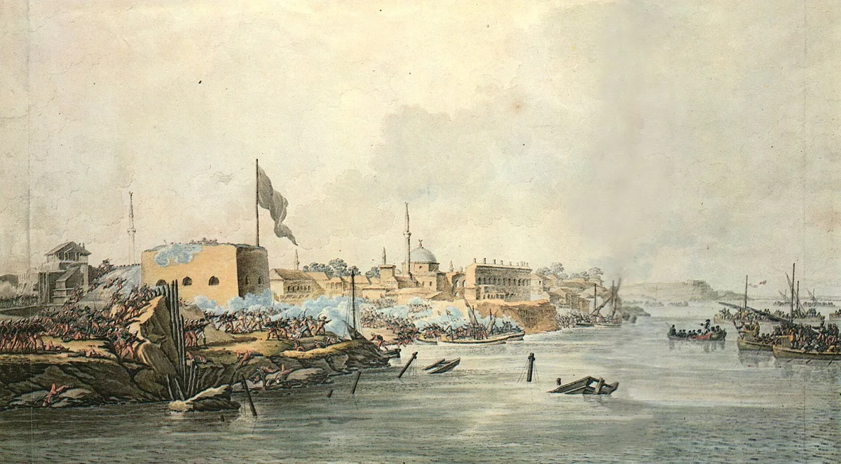 Взятие Измаила 11 декабря 1790 г. (гравюра С. Шифляра) — штурм А. Суворова в русско-турецкой войне 1787–1791 гг.