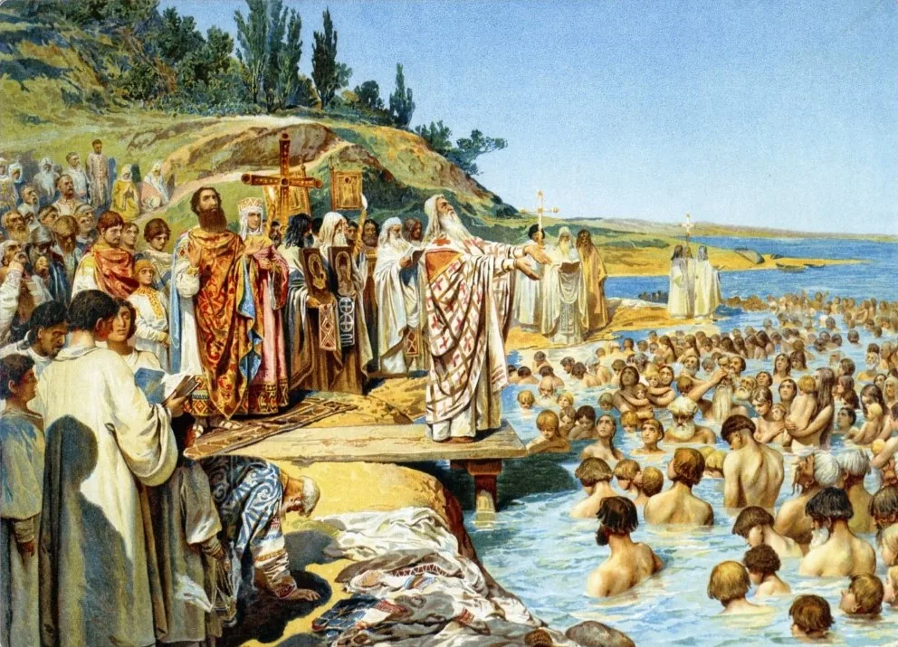 К. В. Лебедев. «Крещение киевлян» (конец XIX в.)