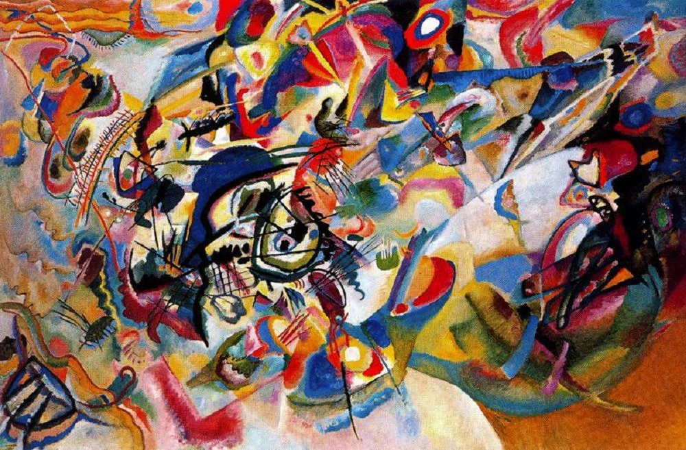 «Композиция VII» Василия Кандинского (1913) — русский художник первым ушёл от предметности к чистой абстракции
