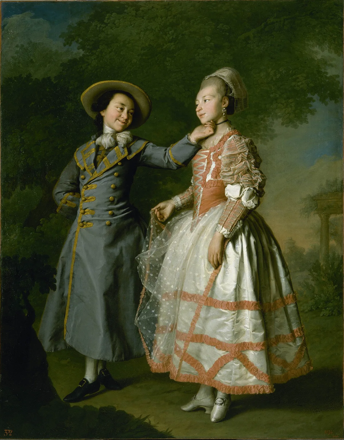 «Портрет Е. Н. Хрущёвой и Е. Н. Хованской» (Д. Левицкий, 1773) — воспитанницы Смольного института в театральных ролях: образование и театр разом