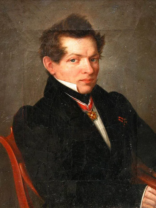 Н. И. Лобачевский (Л. Крюков) — профессор Казанского университета, автор неевклидовой геометрии (1826)