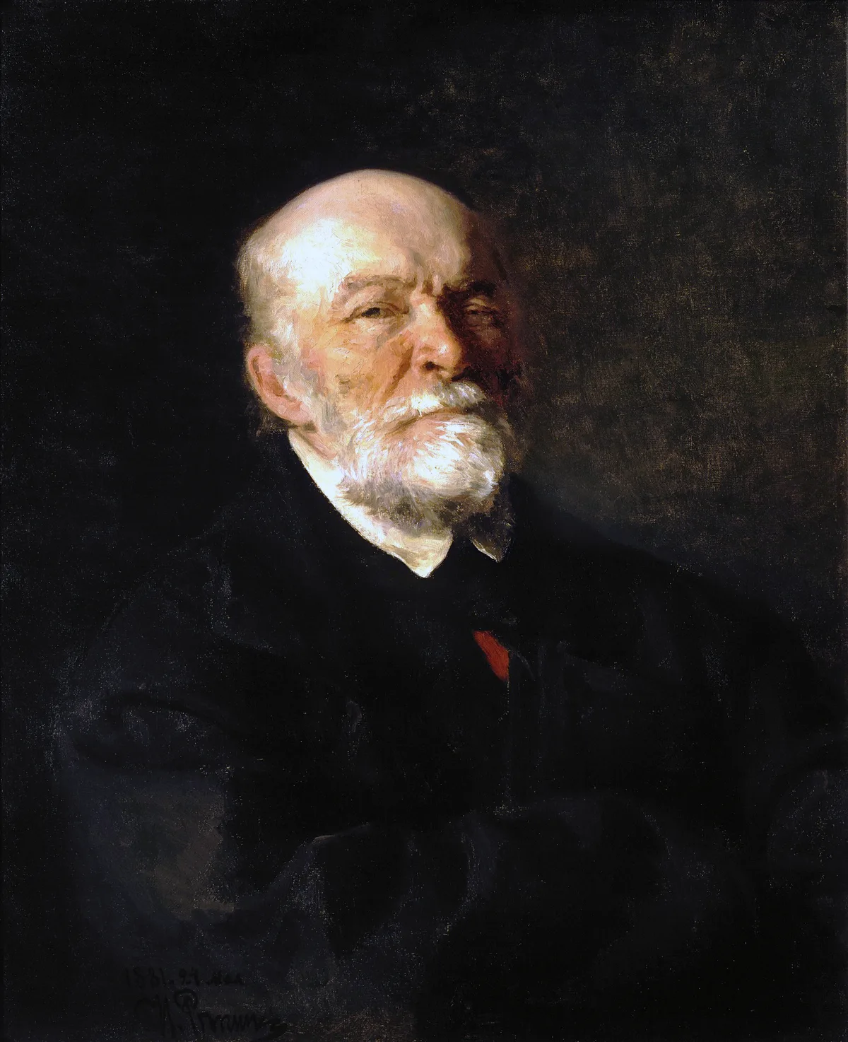 Н. И. Пирогов (И. Репин, 1881) — основоположник военно-полевой хирургии, первым в мире оперировал под наркозом в полевых условиях