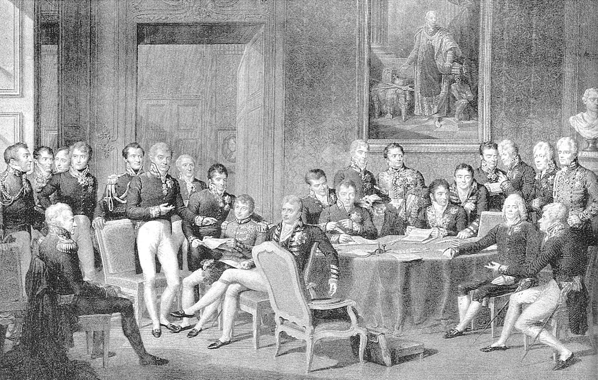 Венский конгресс 1814–1815 годов: его решения легли в основу новой системы международных отношений (гравюра Ж. Годфруа по рисунку Ж. Изабе)
