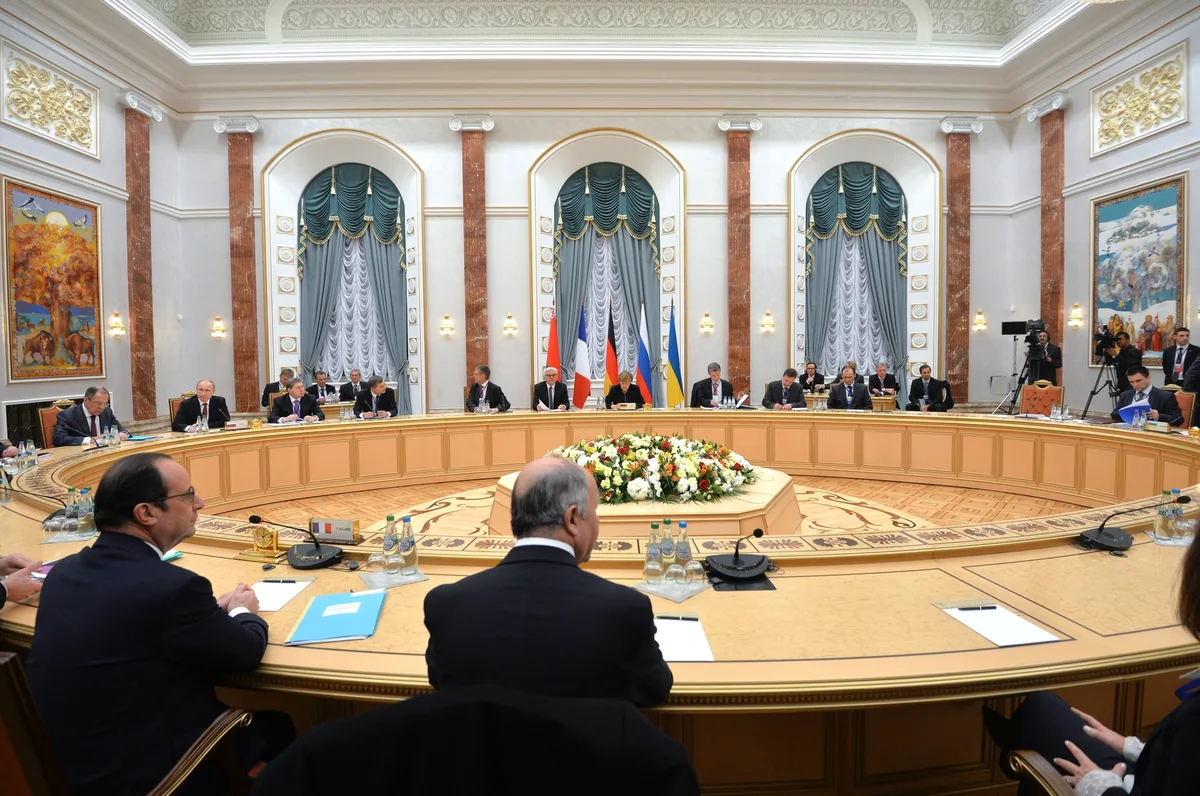 Переговоры в «нормандском формате» в Минске, февраль 2015 года