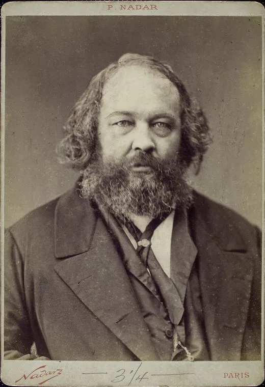 М. А. Бакунин (фотография Надара, 1862) — теоретик «бунтарского» направления и русского анархизма
