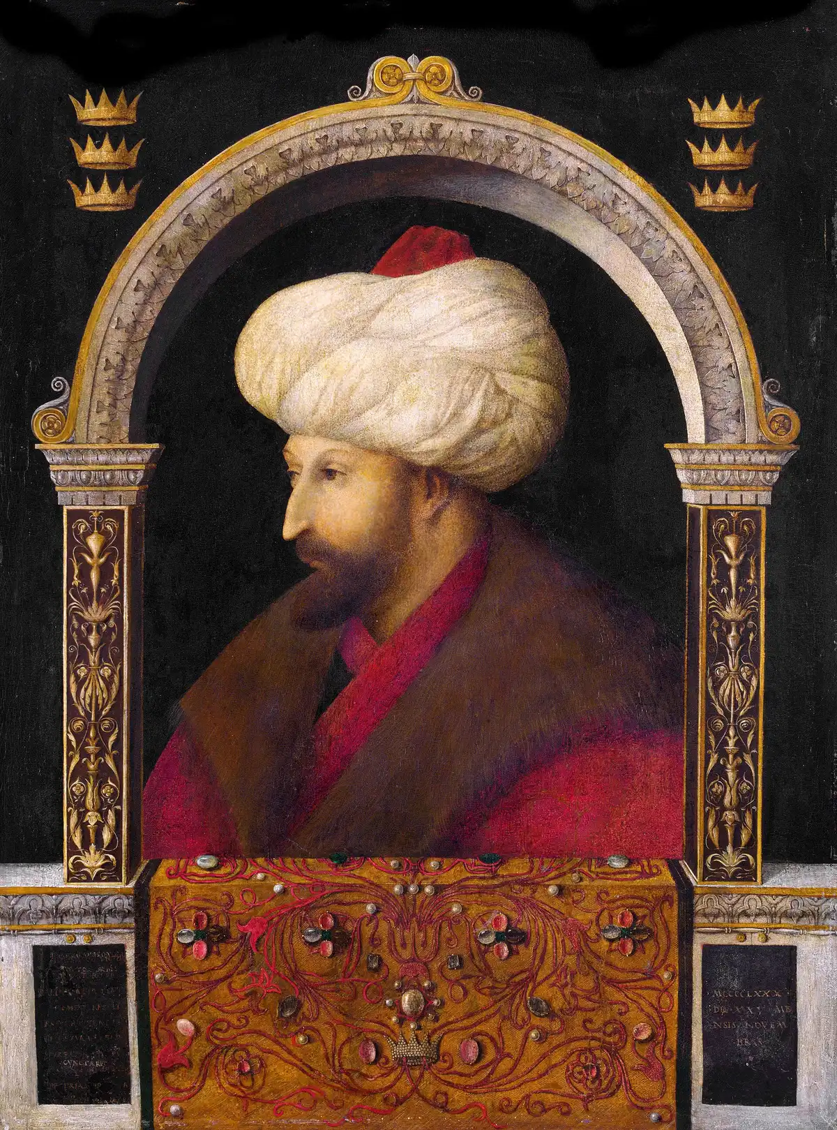 Султан Мехмед II Завоеватель — взял Константинополь в 1453 году (портрет работы Джентиле Беллини)