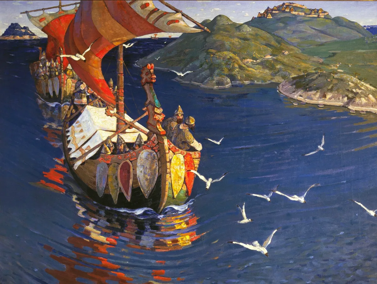 «Заморские гости» (Н. Рерих, 1901) — художник «Мира искусства», обращение к древнерусским мотивам
