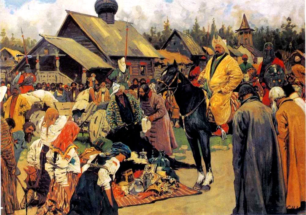 «Баскаки» (С. В. Иванов, 1909) — ордынские сборщики дани на Руси