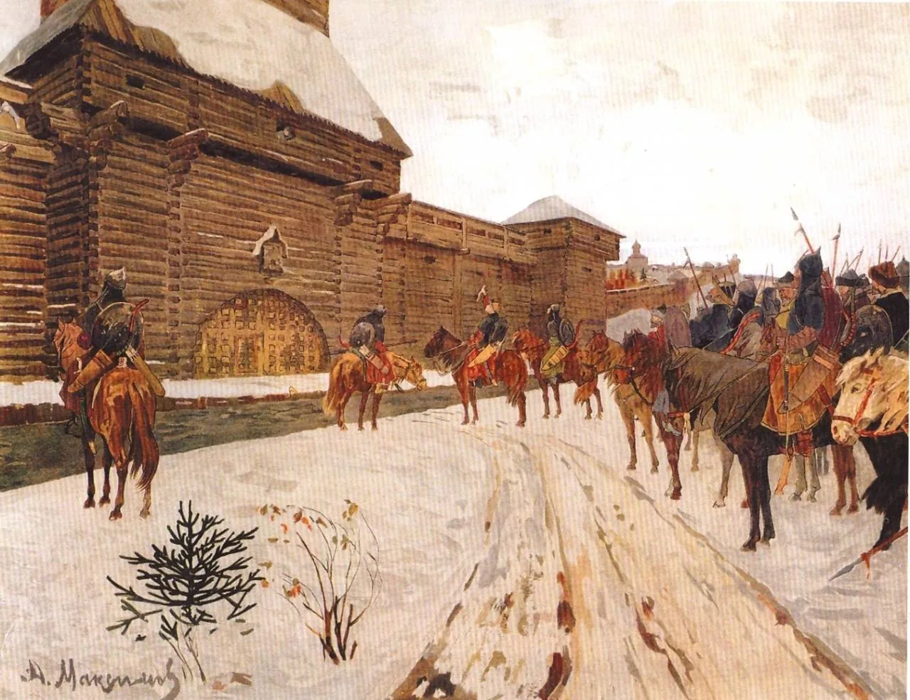 «Монголы у стен Владимира» (1238). Художник В. М. Максимов