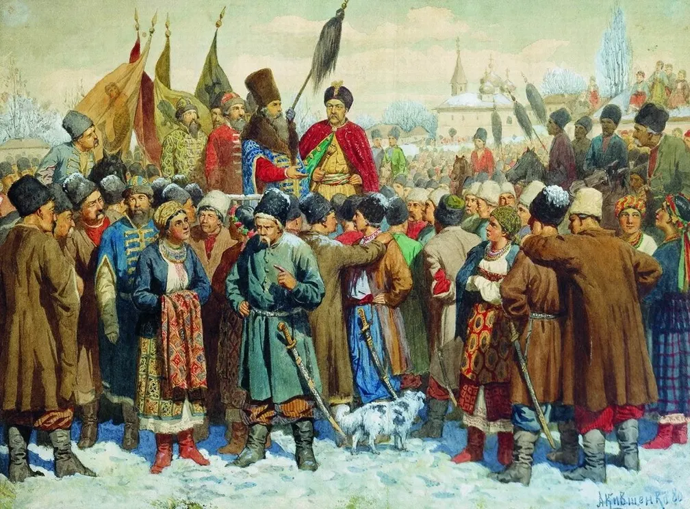 Переяславская рада 1654 г. — воссоединение Малороссии с Россией (А. Д. Кившенко)