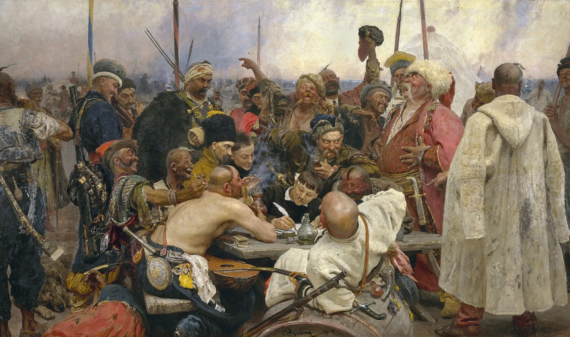 «Запорожцы пишут письмо турецкому султану» (И. Е. Репин) — вольное Войско Запорожское