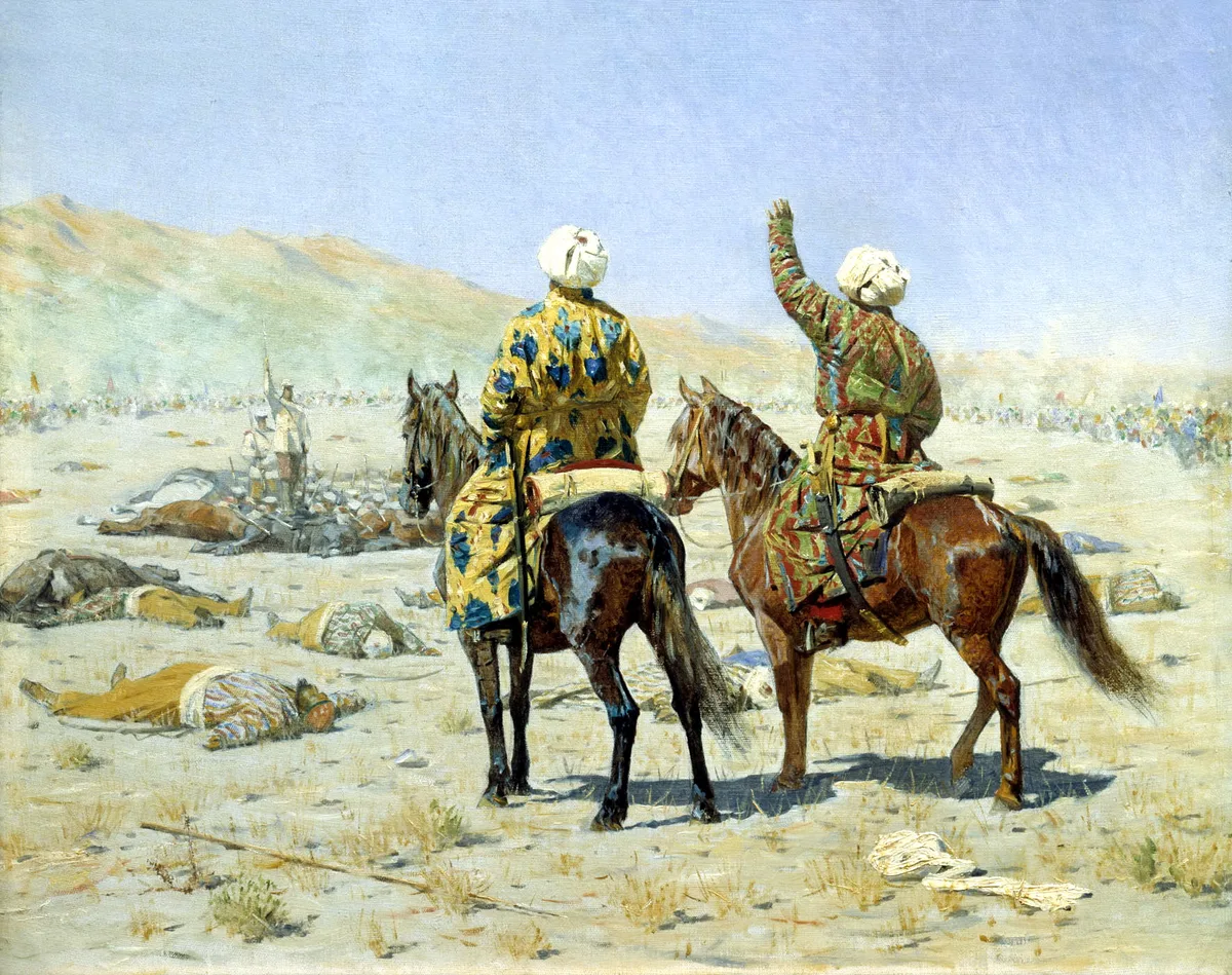 «Парламентёры. „Сдавайся!“ — „Убирайся к чёрту!“» (В. Верещагин, 1873) — эпизод присоединения Средней Азии