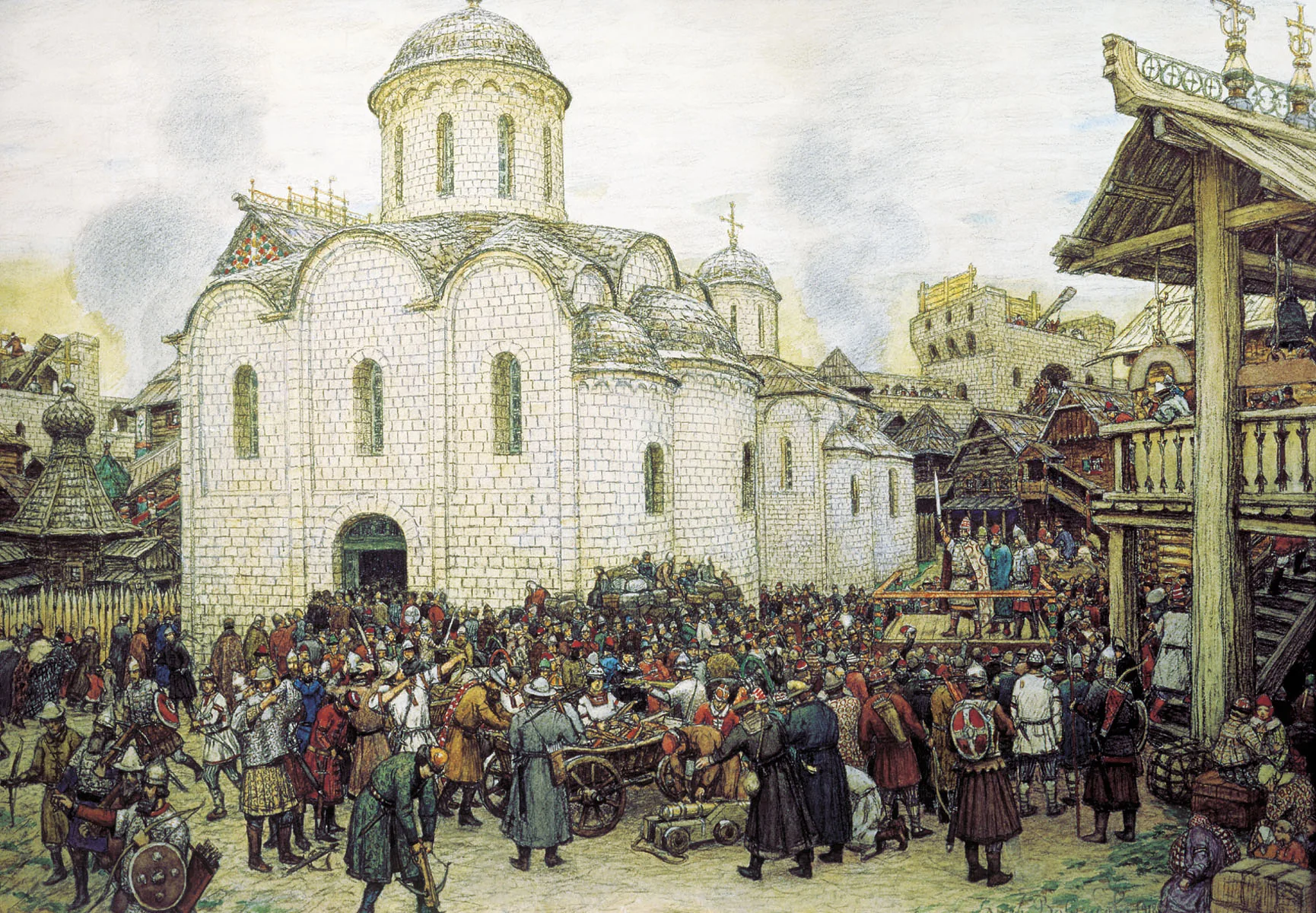«Оборона Москвы от хана Тохтамыша» (1382). Художник А. М. Васнецов